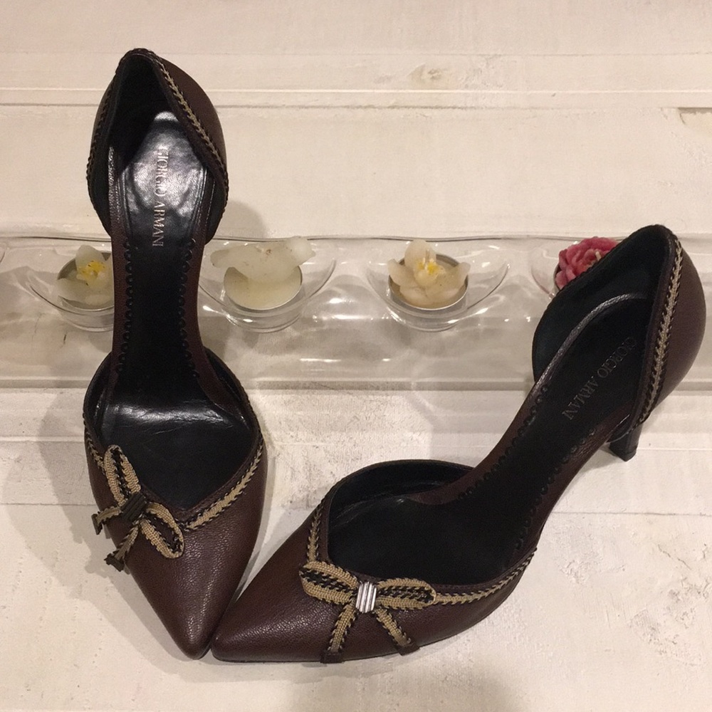 Giorgio Armani Brown Stilettos